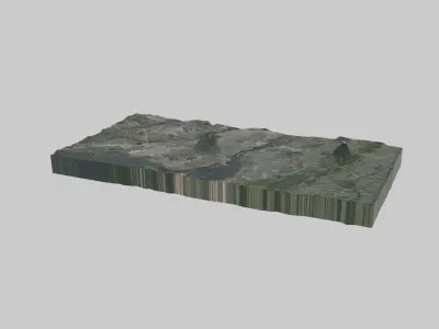 Montreal City  Low-poly 3D model