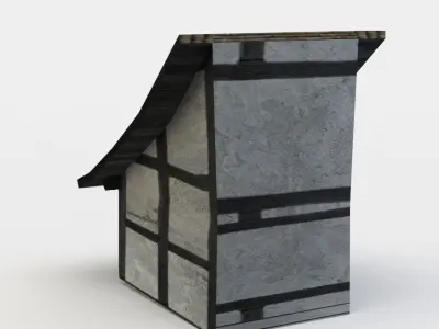 Dormer window Low-poly 3D model