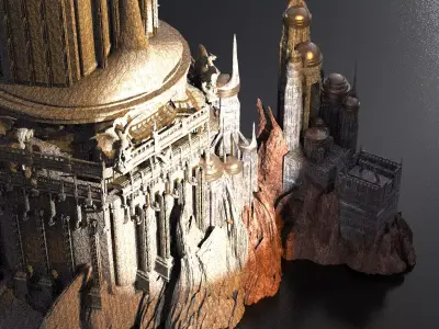Motu Eternos Inspired Palace Arch City Hub 3D model