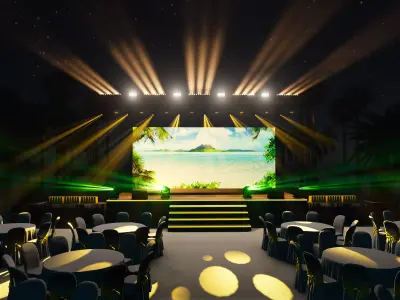 3d stage design - 5 design 3d model  Texture
