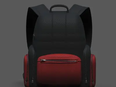 Backpack bag baggage Color 3d low poly Low-poly Low-poly 3D model