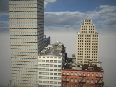 NYC Block Set 4 V2 Low-poly 3D model