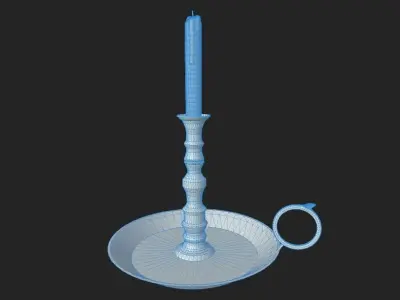 Candle Holder Low-poly 3D model 6