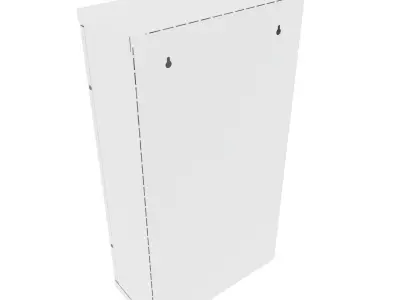 Mobilhotell storage cabinet with glass doors 3D model