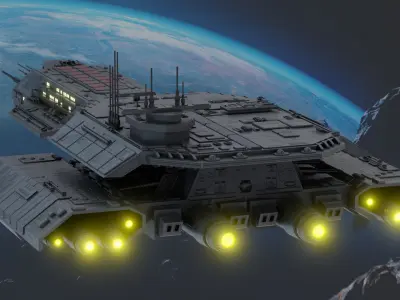 Scifi Ship Daedalus 3D model