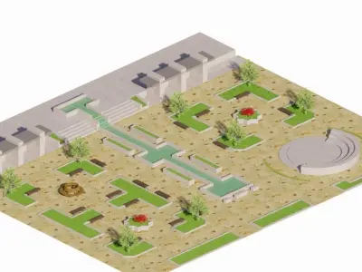 City park-Park-landscape 3D model