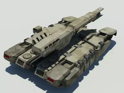 Sci fi Tank Low-poly 3D model