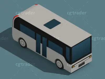 Low Poly Smart City Isometric Icon Low-poly 3D model