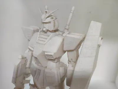 GUNDAM mobile suite robot - with multiple files mesh and vector 3D print model