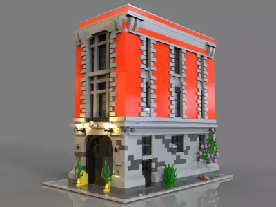 Lego Headquarters Low-poly 3D model