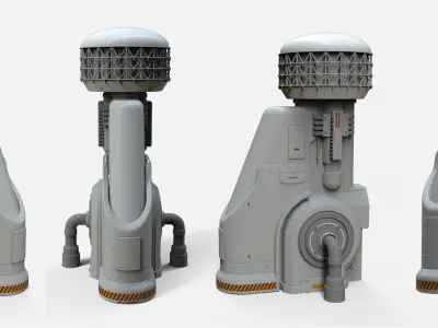 sci-fi Architecture kitbash 17 3D model