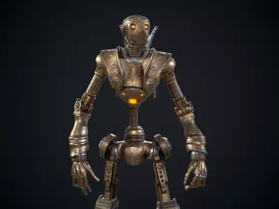 Steampunk mech Low-poly 3D model buy