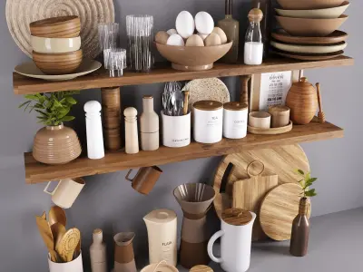 kitchen accessories 3D model