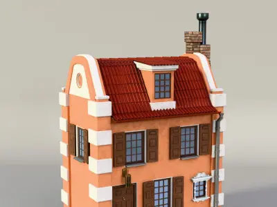 Cozy European House 3D model