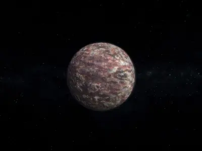 Barren Alien Planet 04 Low-poly 3D model