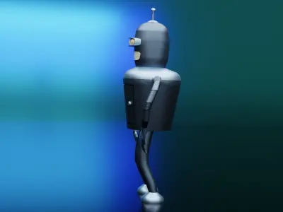 Futurama Bender Low-poly 3D model