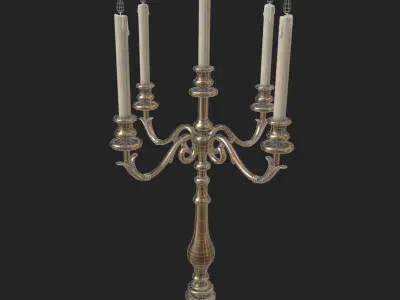 Table Candle Holder - Game Ready Low-poly 3D model