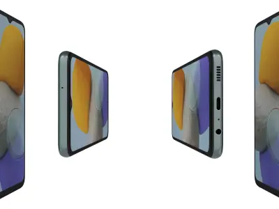 Samsung Galaxy M23 Deep Green And Light Blue High Poly 3D model