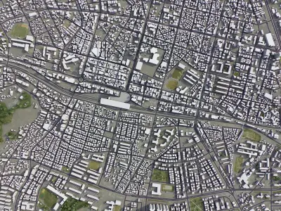 Asan - City 3D Model Low-poly 3D model