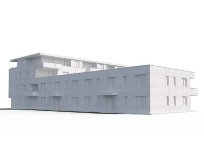 Modern appartment complex 3D model