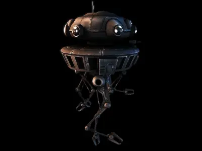 Probe Droid Low-poly 3D model