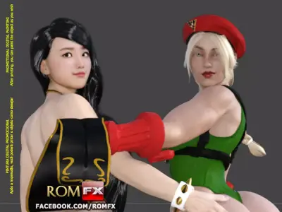 Chun Li and Cammy The Sexy Street Fighters 3D print model