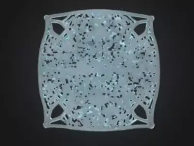 Futuristic Canopy Structure Abstract Architectural 3D Model  Low-poly 3D model