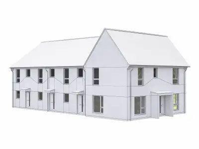 Neighborhood Houses P23 Low-poly 3D model