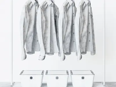 IKEA RIGGA Colored Shirts Set 3D model