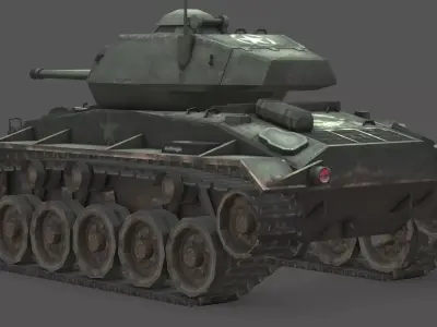  M24 Chaffee 3D Model Low-poly 3D model
