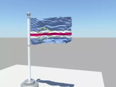 Cape Verde flag 3D model