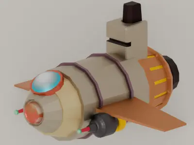 Space Ships Packs Low Poly Low-poly 3D model