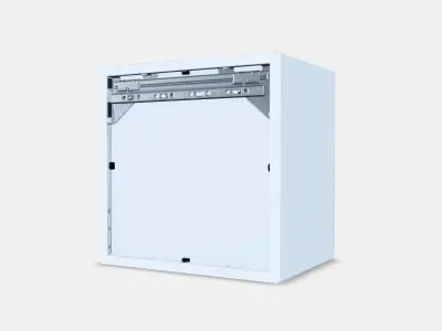 EKET Wall cabinet with glass door Low-poly 3D model