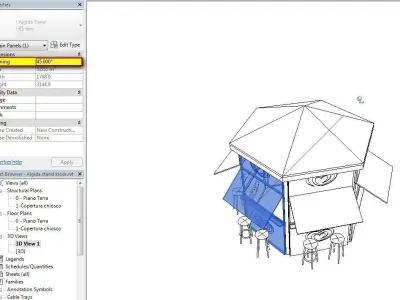 Algida stand kiosk gazebo 3D model