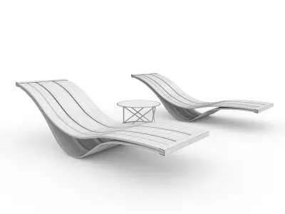 Sun Lounger 07 3D model