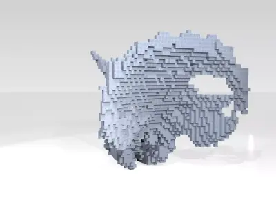 Triceratops Skull Voxel 3D model
