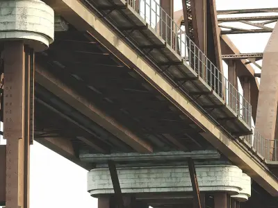 Train Bridge Low-poly 3D model