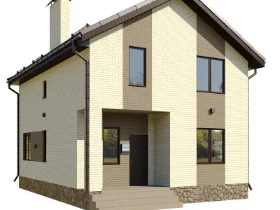 Collection of cottage village 3D model