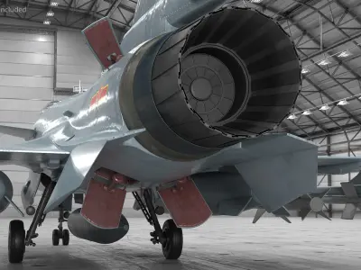  J-10 Fighter Jet Rigged 