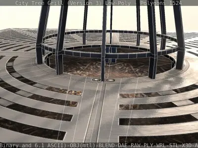 City Tree Grill - Version 3 - Low-Poly - PBR Low-poly 3D model