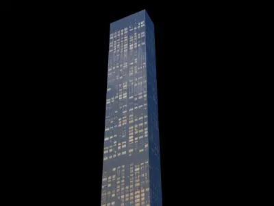 Trump World Tower - NYC Low-poly 3D model