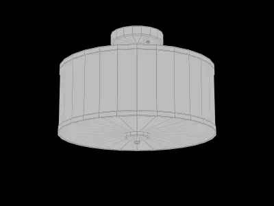 Aaru Fabric Semi Flush Mount 3D model purchase
