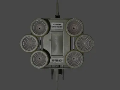 Star Cargo Ship Low-poly 3D model