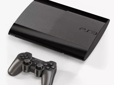 Sony PlayStation 3 Super Slim Low-poly 3D model