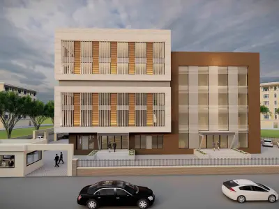 Public Building 3D model 4