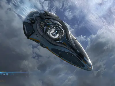 Luminaris Starship Low-poly 3D model