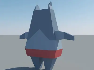 Low Poly Space Robot Low-poly 3D model