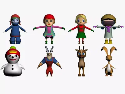 GAME MODEL LOW POLY PP 01 Low-poly 3D model