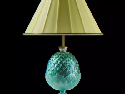 Light table lamp with shade 3D model purchase
