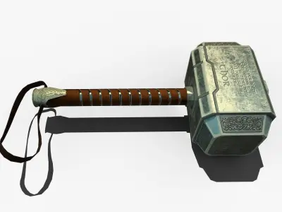 Thor Hammer  LOW POLY Low-poly 3D model